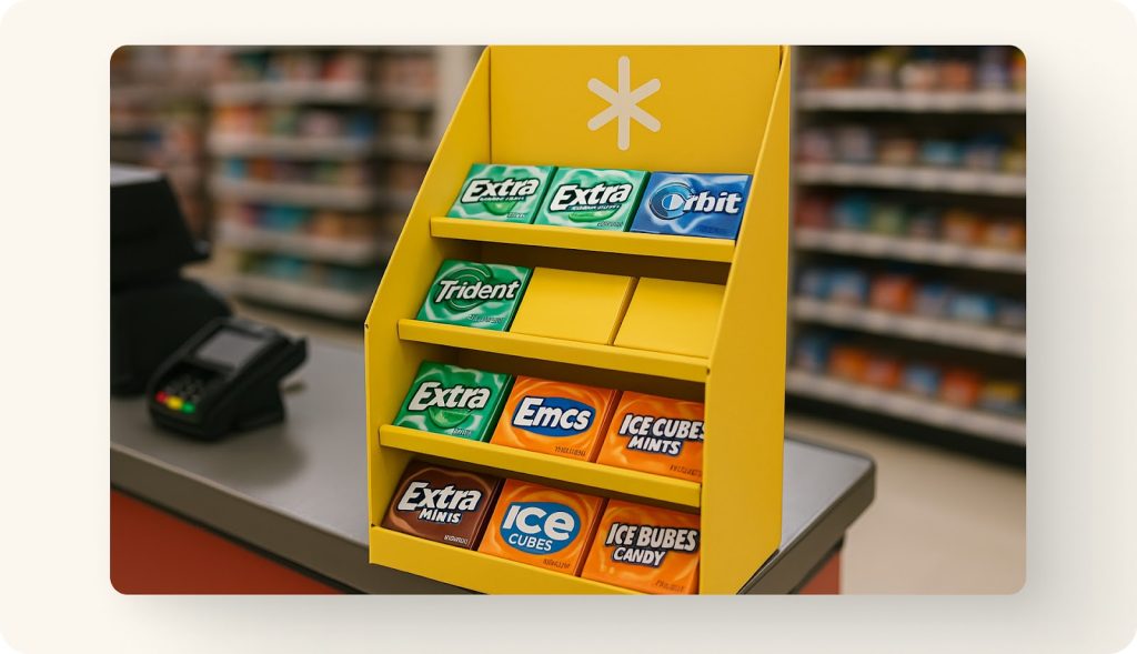 gum cardboard displays