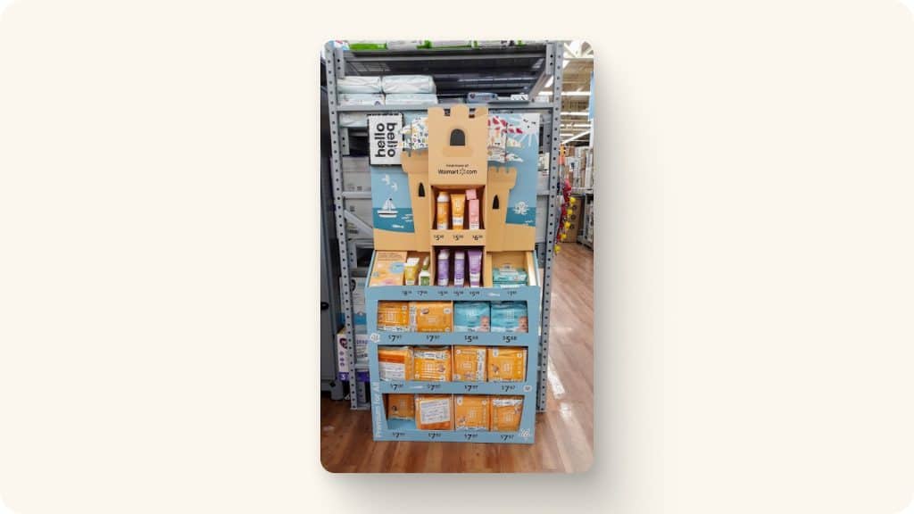 corrugated display case
