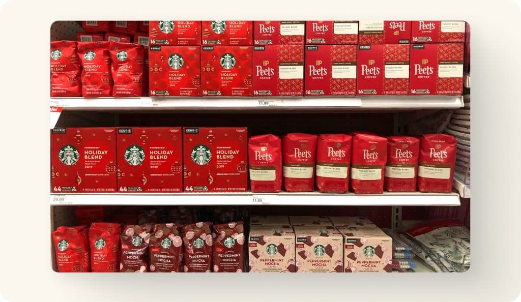 holiday packaging for starbucks