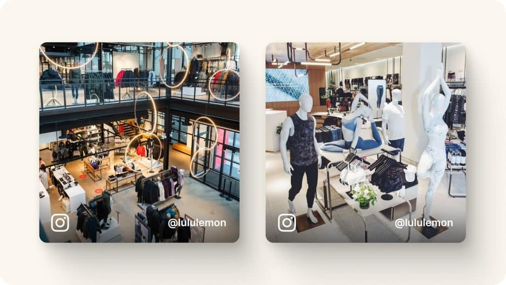 lululemon pop displays